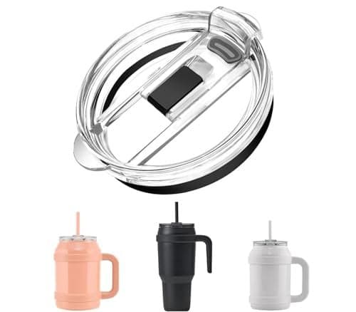 Tumbler Lid Replacement Compatible with Reduce 50 oz & 40 oz Tumbler,Accessories for Reduce Tumbler Cup, Leak Proof and Splash Proof Replacement Lid (1, Black)