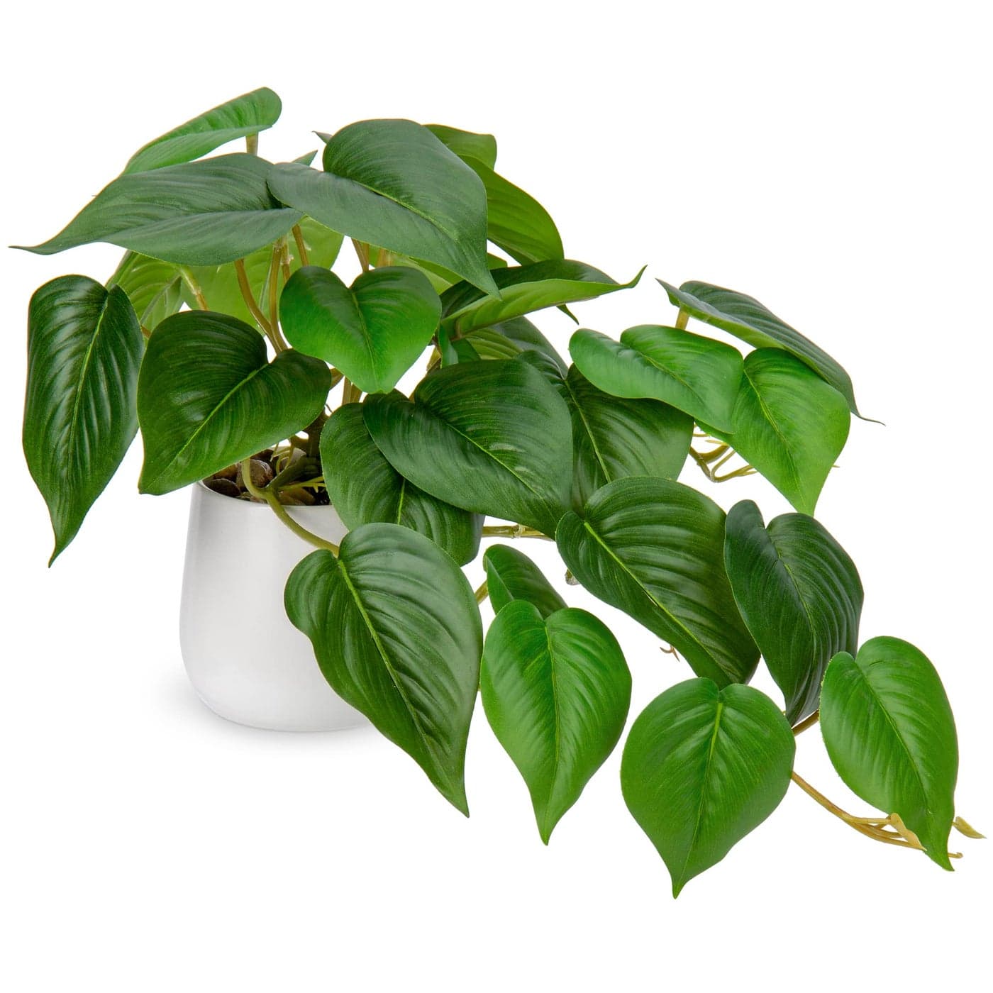Hollyone Artificial Plants in Ceramic Pots Fake Jade Pothos Decorative Faux Potted Plants Realistic House Plant Indoor for Home Dcor Bathroom Living Room Kitchen Shelf Office Decorations