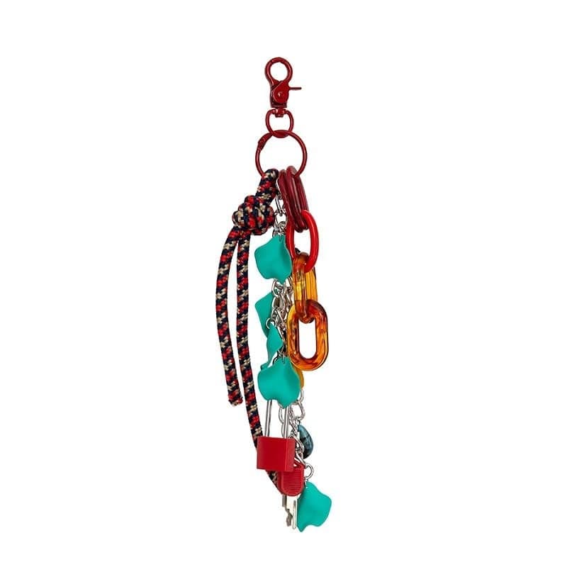 HOHOPEACH Beads Chain Bag Charms for Handbag Y2k Accessories Purse Charm Backpack Charm Cute Keychain (Red star,One Size)