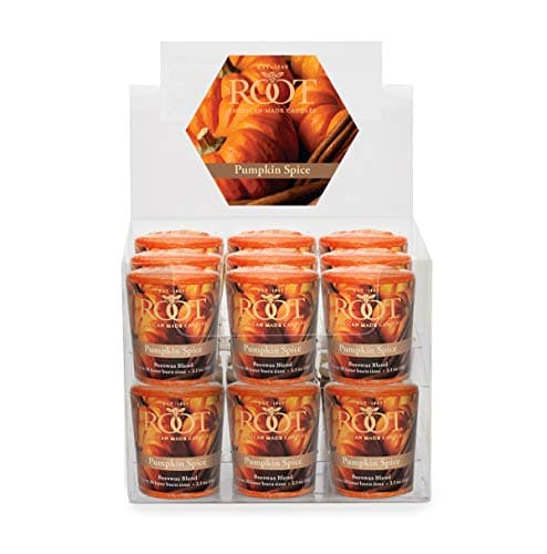 Root Candles Fall Scented Votive Candles Beeswax Blend Premium Handcrafted 20-Hour Votives, 18-Count, Pumpkin Spice