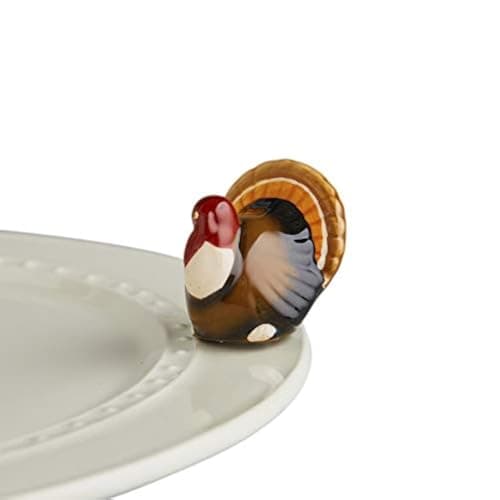Nora Fleming Gobble Gobble (Turkey) - Hand-Painted Ceramic Thanksgiving Decor - Fall Minis for The Home and Office