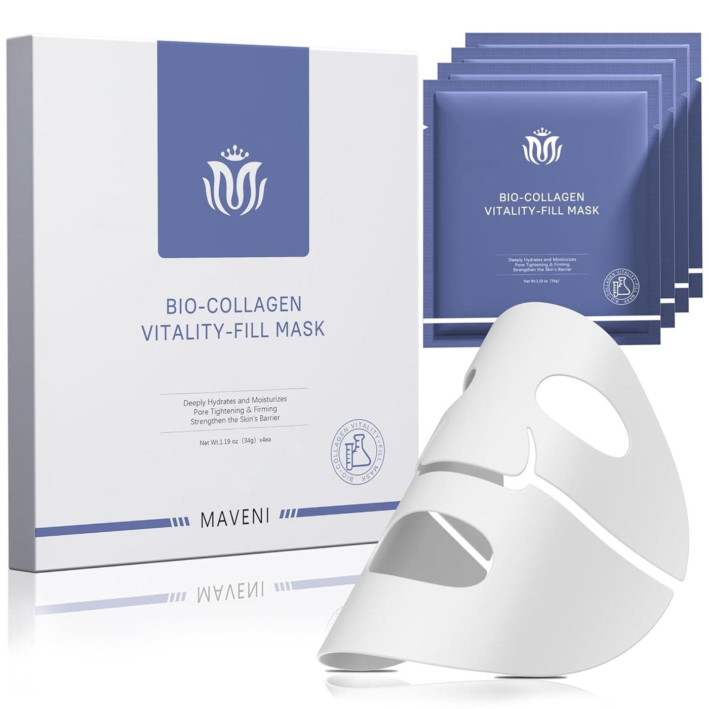 BioCollagen Face Masks Real Deep Collagen Mask VitalityFill Deep Hydrates Facial Hydrogel Masks TikTok Trend Items Korean Skin Care