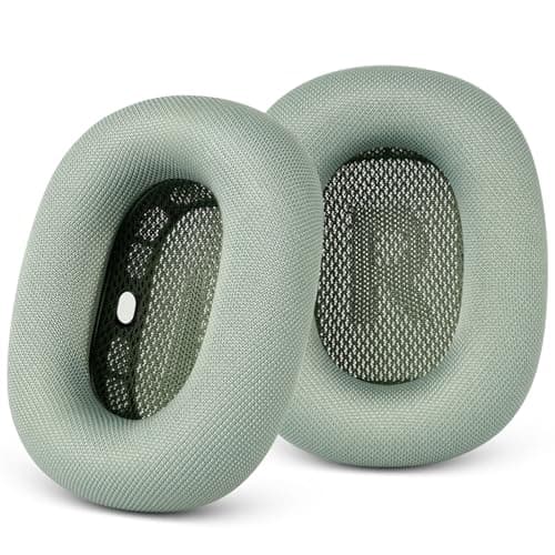 GEVO Upgraded Ear Cushions Replacement Earpads for Apple AirPods Max Headphones, Mesh Fabric Ear Pads Ear Covers Cups with Memory Foam and Magnet for AirPods Max (Green)