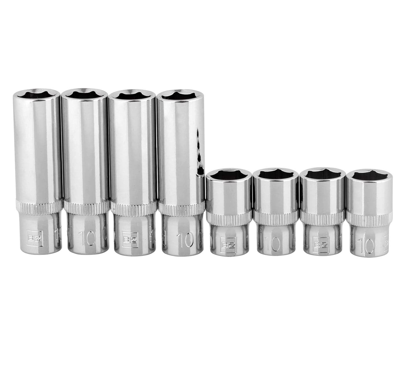 BRAZEN 10mm Socket Eight Pack (1/4" Drive, Multi-Type)
