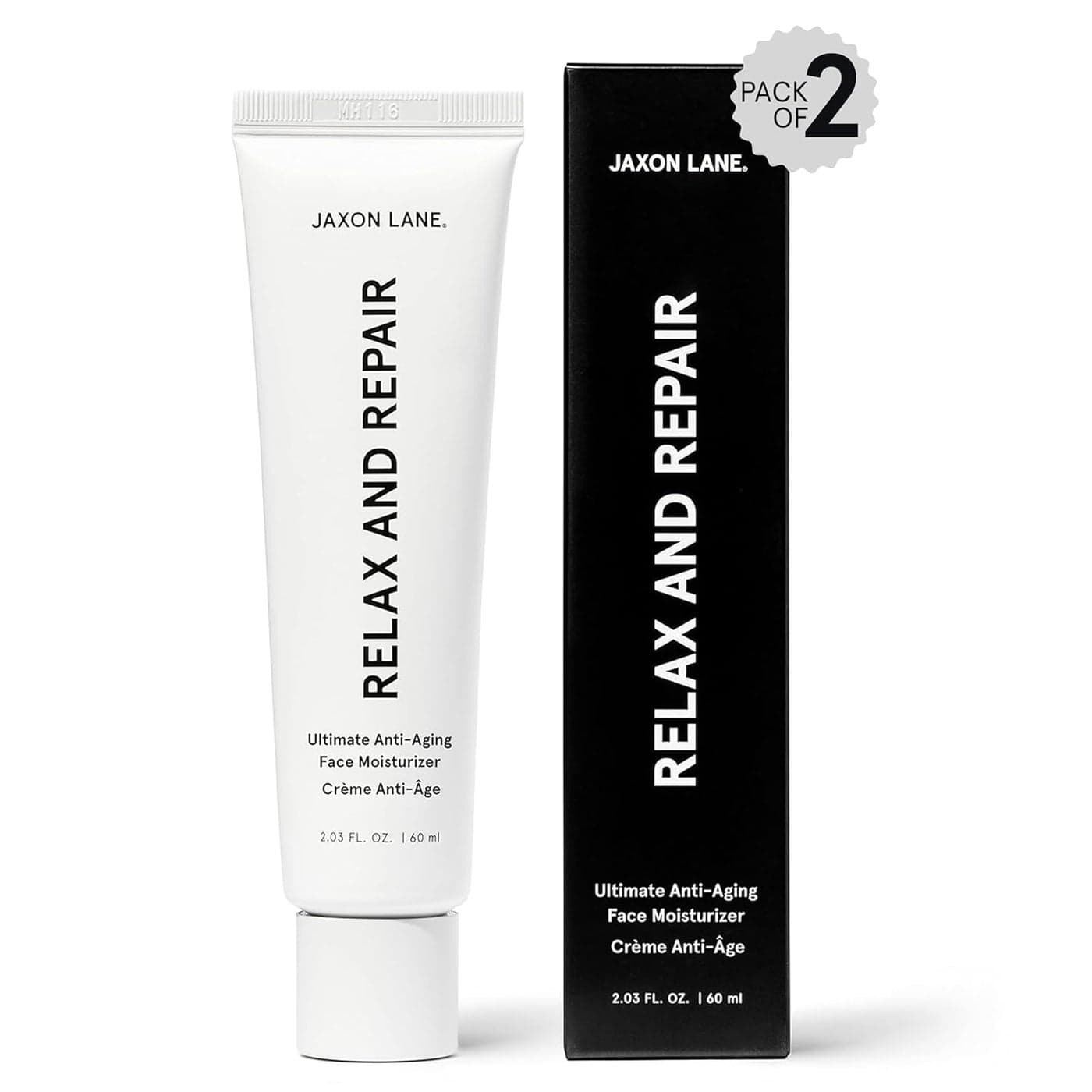 RELAX AND REPAIR Anti Aging Face Moisturizer for Men Anti Wrinkle Cream Night Cream Eye Cream with Niacinamide Vitamin B3 Hyaluronic Acid Vitamin E Ceramides For Skin 2Tubes