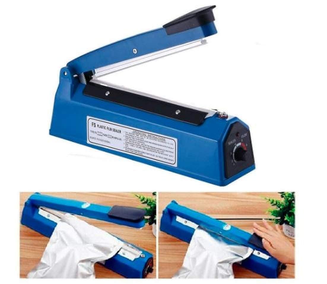IONIX Sealing Machine for Food Packets 1 Year Warranty 8 Inch Packet Sealer Machine Packing Machine Sealing Plastic Sealing Machine Heavy metal Body From Full Customer Support Blue 200mm