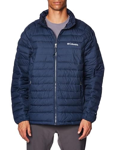 Columbia Mens White Out II Omni Heat Insulated Puffer Jacket Collegiate Navy L