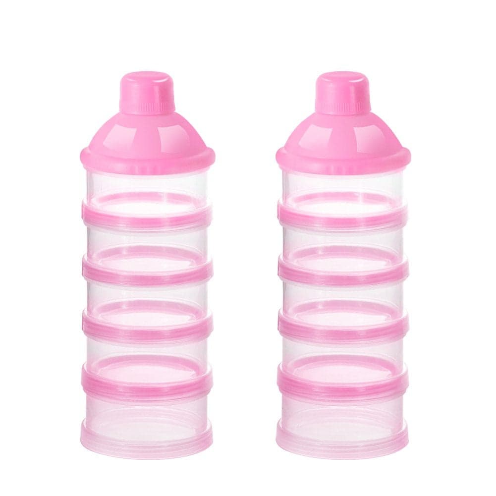 Accmor Formula Dispenser On The Go 5 Compartments Stackable Formula Container for Travel Baby Milk Powder Kids Snack Container BPA Free