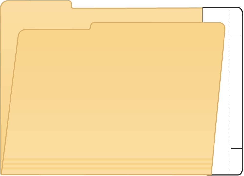 Tabbies ExtendaJacket Strips Convert Top Tab Cut Folders into end tab File folders White 34 Tab Extension Full EndTab 100Box 55995
