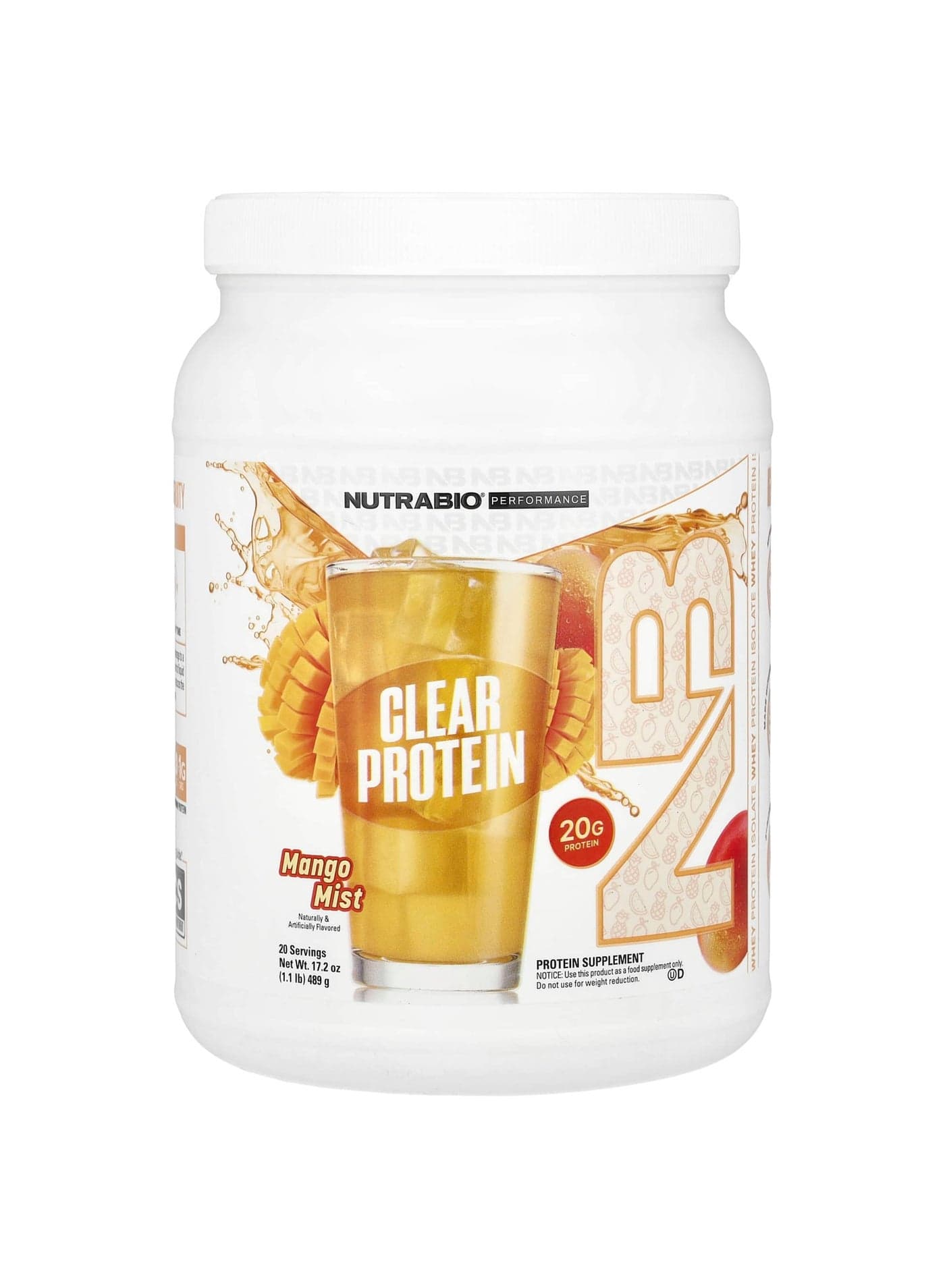 Performance, Clear Protein, Mango Mist, 1.1 lb (489 g)