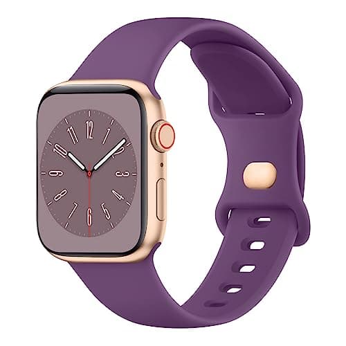 Tobfit Watch Strap Compatible with Apple Watch Series 8 7 6 5 4 3 2 1 SE 38 mm 42mm 40mm 44mm(Watch Not Included), Smartwatch band for Men Women, Strap for iWatch 8 7 6 5 4 3 2 1 (42mm, Dark Purple)
