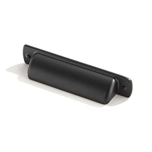khtumeware 15 Pack 3" Drawer Pulls Matte Black Cabinet Cup Pulls Kitchen Hardware Cabinet Handles Drawer Handles Knobs 3 inch Hole Center