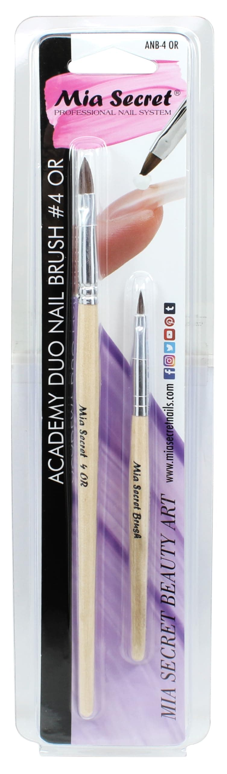 Mia Secret Nail Brush Academy Duo for Beginners Students Pick Yours 4 OR
