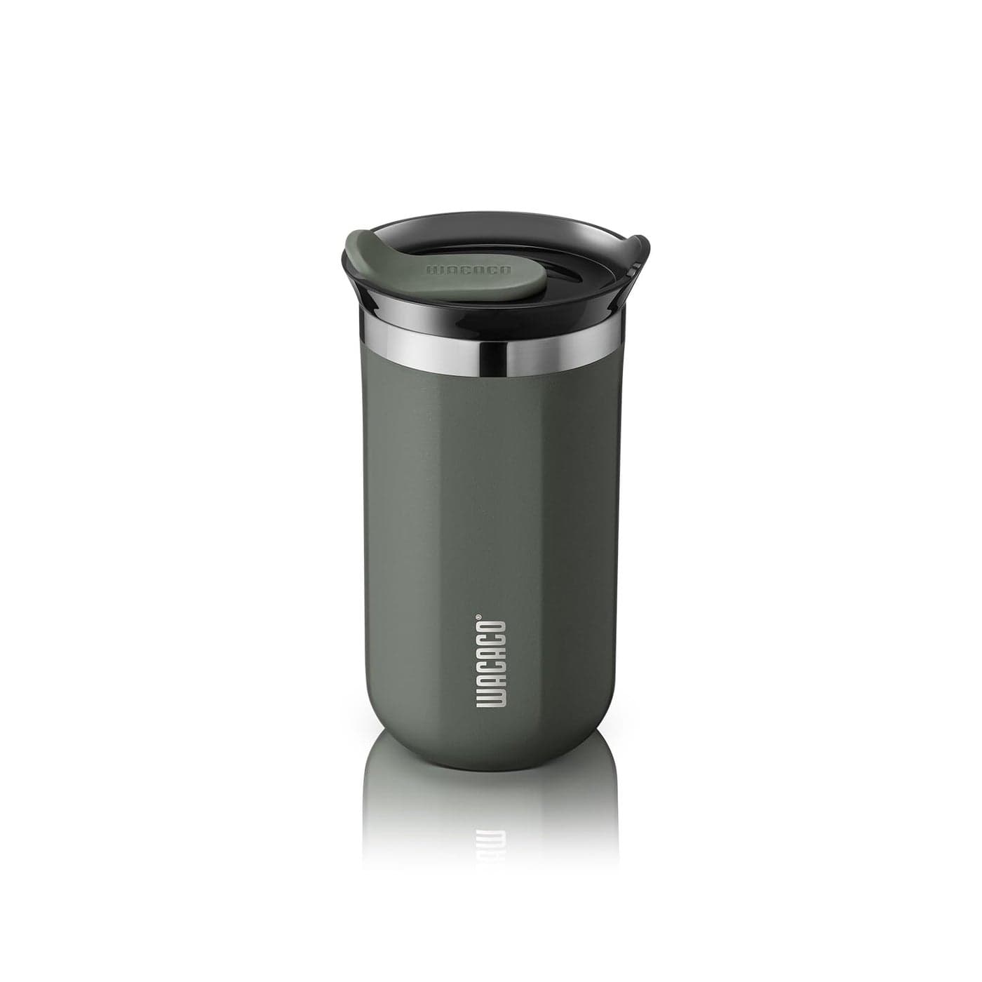 WACACO Octaroma Lungo Vacuum Insulated Coffee Mug Doublewall Stainless Steel Travel Tumbler With Drinking Lid 10 fl oz300ml Dim Grey