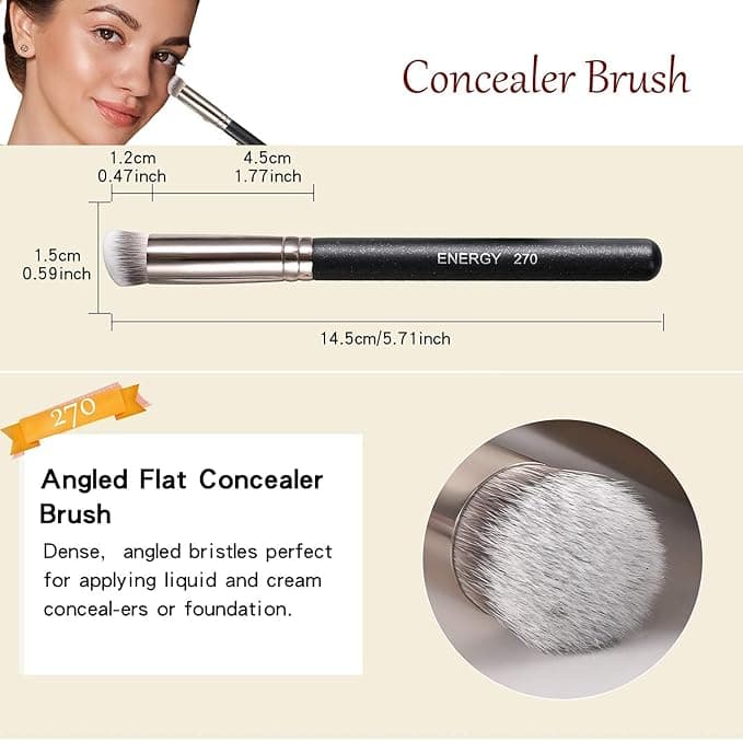 ENERGY Minisloped Concealer Brush Makeup Brush for under Eye 370s Gift for Her Gift for Woman