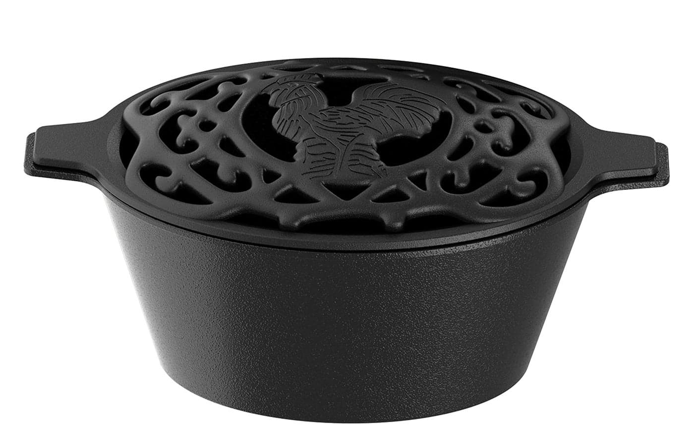 Fire Beauty Woodstove Steamer Stove Humidifier Cast Iron Lattice Top Rust Resistant 23 Quart Capacity chicken
