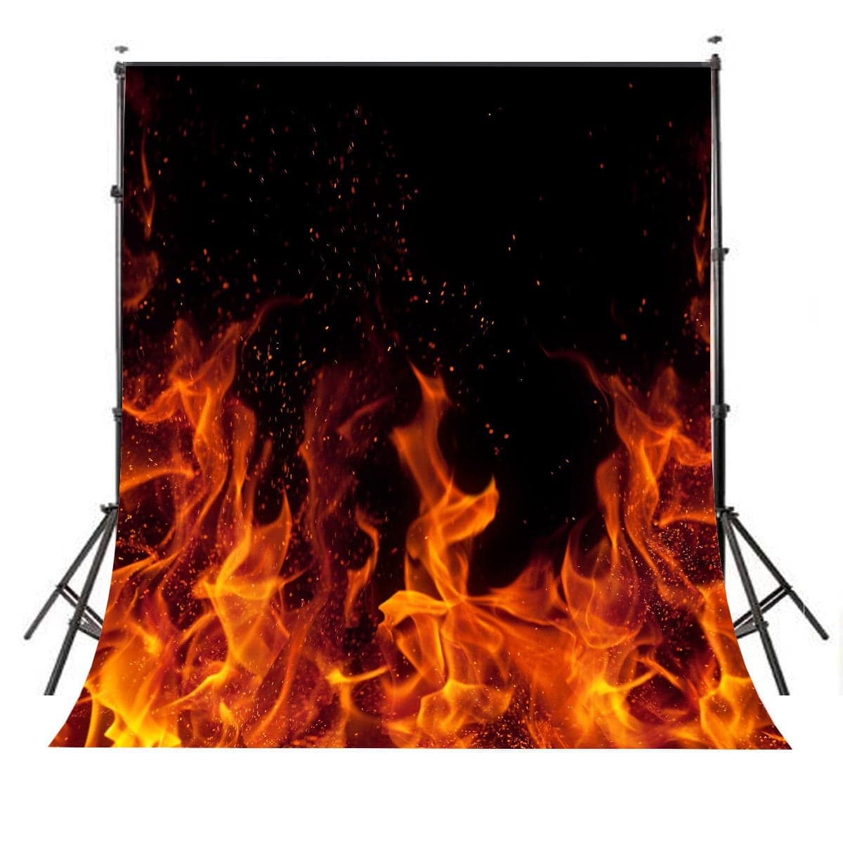 LYLYCTY Raging Dancing Fire Photography Background Photo Studio Props Vinyl5x7ft