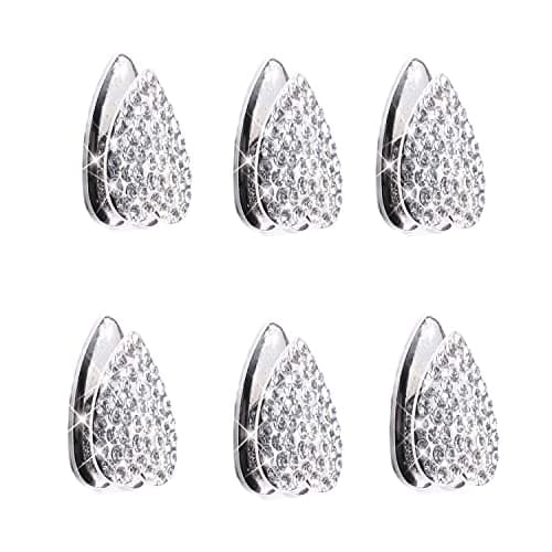 WedFeir Car Mini Hooks for Mask 6pcs Mini Cute Hook on Dashboard for Keys Mask Earphone Charging Cable Silver