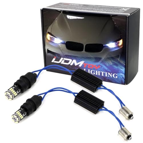iJDMTOY 6000K Xenon White CAN-bus Error Free 15-SMD-1210 Replacement Bulbs Compatible With non-Xeonn trim BMW F30 3 Series 328i 335i Position Parking Lights