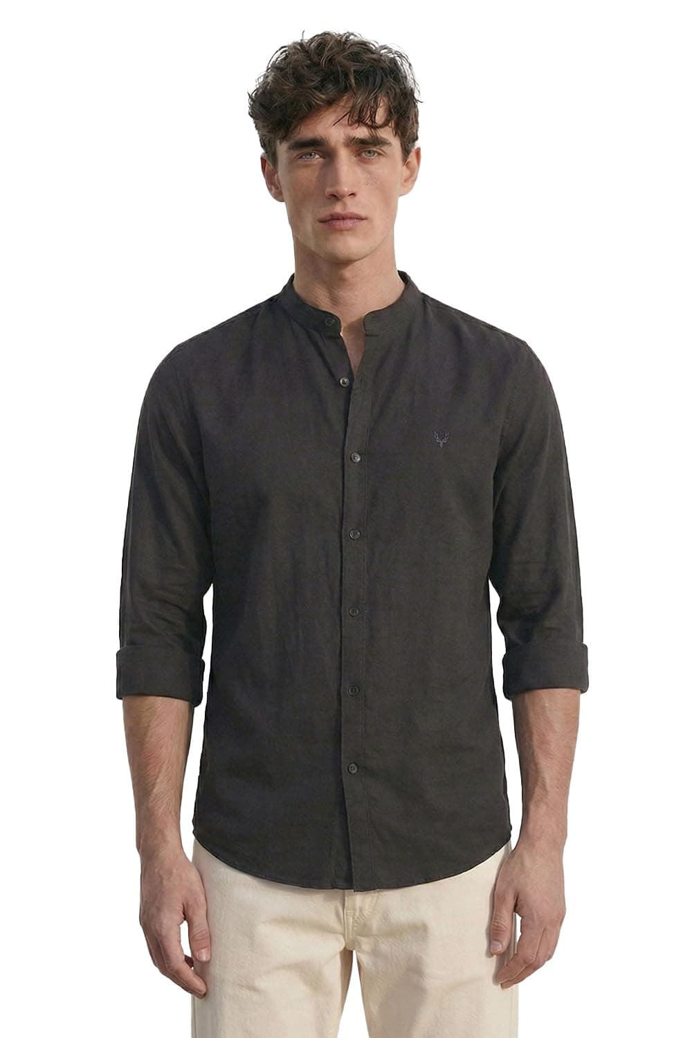 Allen Solly Men's Solid Slim fit Shirt (ASSFWMOFA24870_Black_40