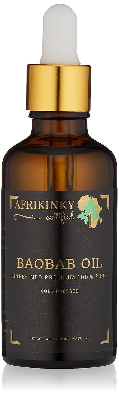 AFRIKINKY BAOBAB OIL Unrefined Cold Pressed Premium Fresh (50ml) 100% Pure For Skin Hair Nails Massage | Africa's Best Beauty Oil