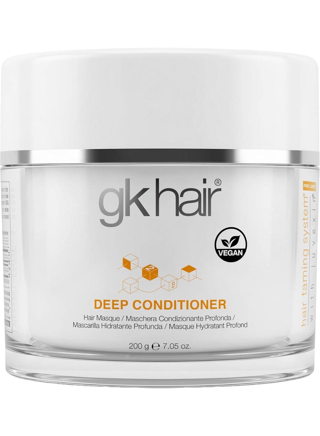 GK HAIR Global Keratin Deep Conditioner Masque (7.05 Fl Oz/200 g) Intense Hydrating Repair Treatment Mask for Dry Damaged Color Treated Frizzy Hair Restoration Formula with JOJOBA Seed Oils