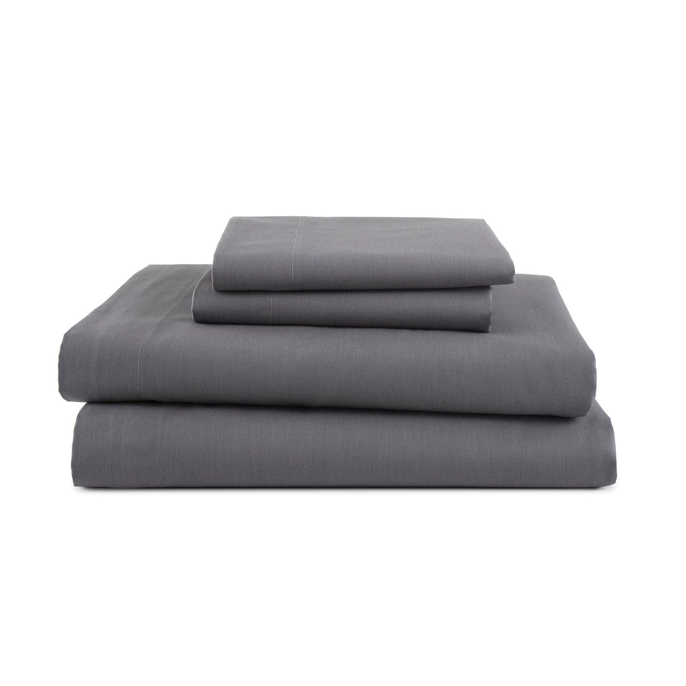 3 Piece Twin Sheets Set Twin Bed Sheets Set Light Weight Soft Breathable Sheets Brushed Cotton Rich Blend SecureFit Wrinkle Resistant Durable Easy Care Bed Sheets Comfy Sheets Gray