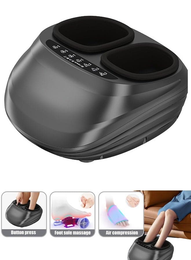 Shiatsu Foot Massager Foot Massager Machine with Heat Multiple Massage Modes & Adjustable Intensity Deep-Kneading Massager Fits Feet Up to Size 34-48 Black