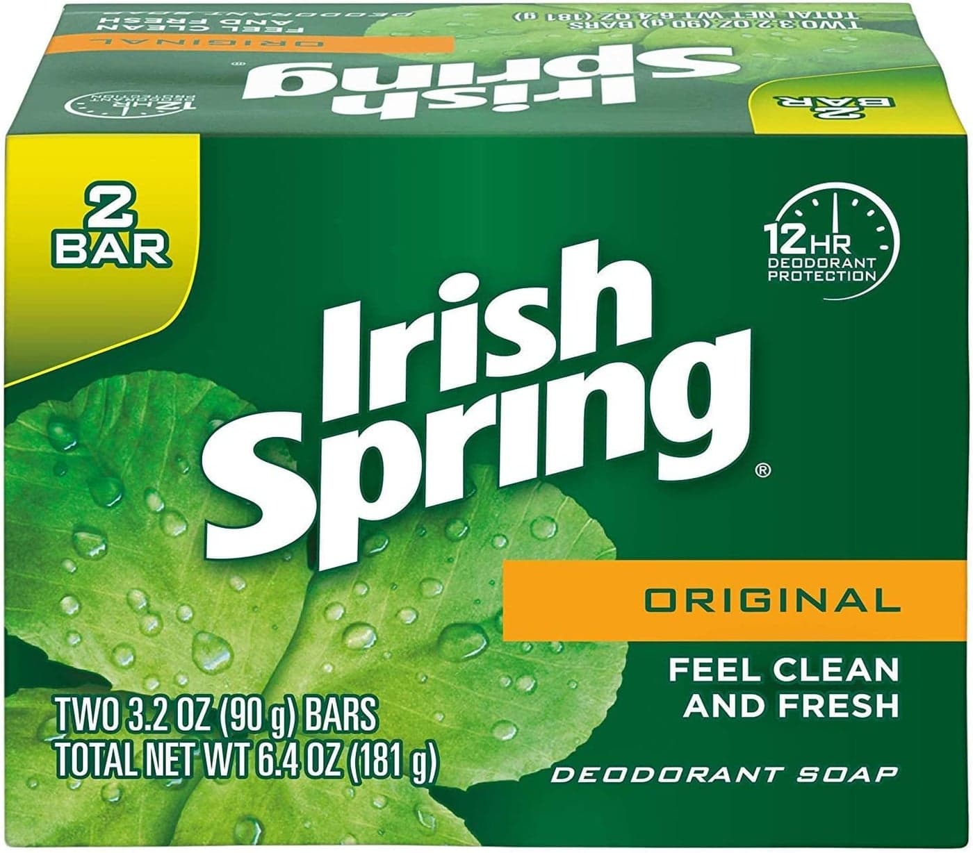 Irish Spring Original Scent Bar Soap 32 oz Pack of 2