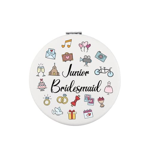 Zuo Bao Junior Bridesmaid Mirror Junior Bridesmaid Gift for Junior Bridesmaid Jr Bridesmaid Mirror Bridal Party (Junior Bridesmaid)