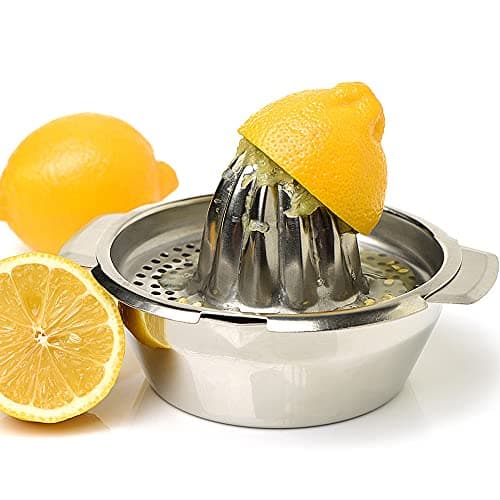Vanleonet Stainless Steel Citrus Lemon Orange Juicer Manual Hand Squeezer, Juicer Hand Press Fruit Lemon Lime Orange Squeezer with Bowl