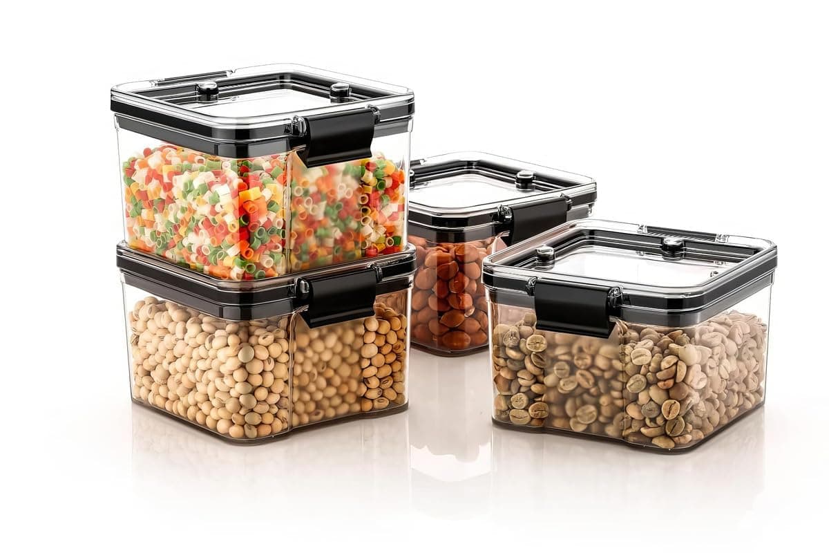 Air Tight Containers For Kitchen Storage Set, Container For Kitchen Storage Set, Kitchen Organizer And Kitchen Accessories Items & Storage (Pack of 4 400ML)