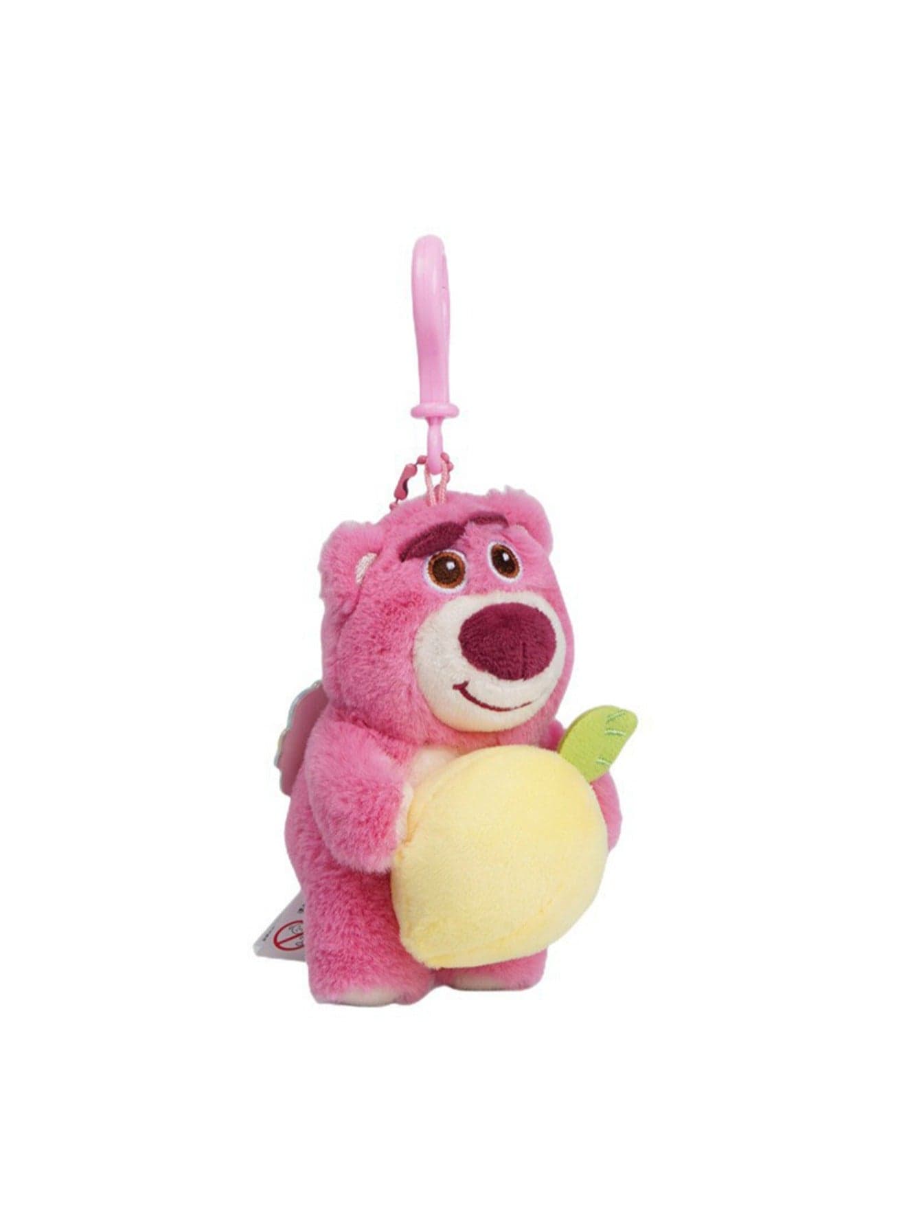 12cm Cute Plush Keychain Toy, Pink Lemon Bear Plush Texture With Scent Pendant, Bag Pendant Decoration, Suitable For Children Over 0 Years Old Toy Gift