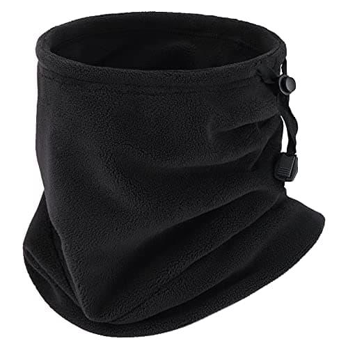 Arcweg Neck Warmer Thermal Snood for Men Women Tube Scarf Fleece Face Warmer Neck Gaiter for Skiing running Snowboard Cycling, Black, One Size