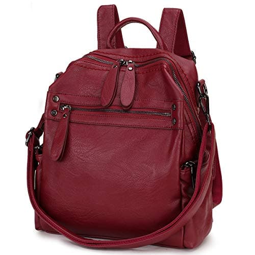 VX VONXURY Backpack Purse for Women, Soft Faux Leather Convertible Travel Daypack for Ladies with Detachable Strap