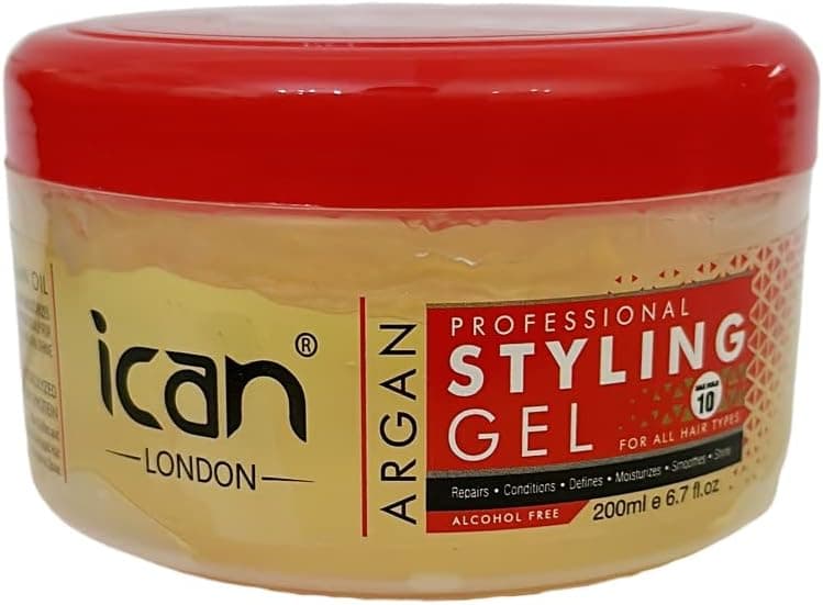ican London Alcohol Free Argan Oil Styling Gel 200ml