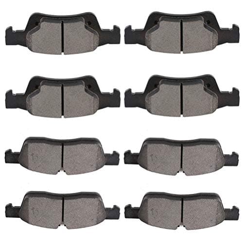 Ceramic Brake Pads Kits,SCITOO 8pcs Brakes Pads Set fit for 2011-2018 for Dodge for Durango,2011-2019 for Jeep Grand for Cherokee