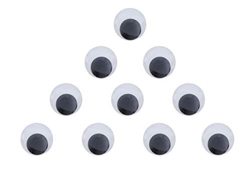 Sowaka 10 Pcs 1.5 Inch Wiggle Eyes Self Adhesive Round Googly Eyes for Craft Art Scrapbooking DIY Accessories Home Décor Party Supplies Decoration