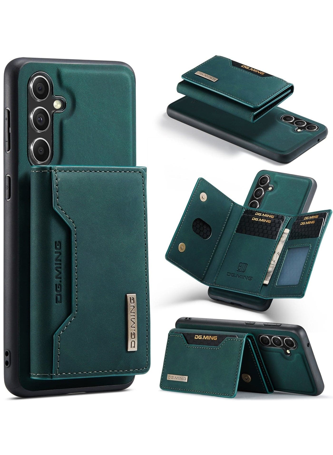 For Samsung Galaxy S23 FE Wallet Case, 2-in-1 Removable PU Leather Magnetic Protective Back Cover, with Slim Flit Pocket Card Holder Mobile Phone Case