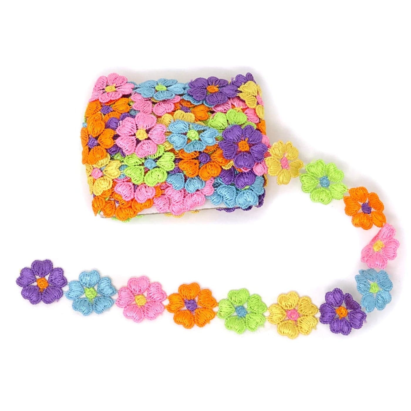 Honbay 5 Yards Decorating Lace Embroidered Trim Ribbons for Sewing or Craft Decoration Flower B