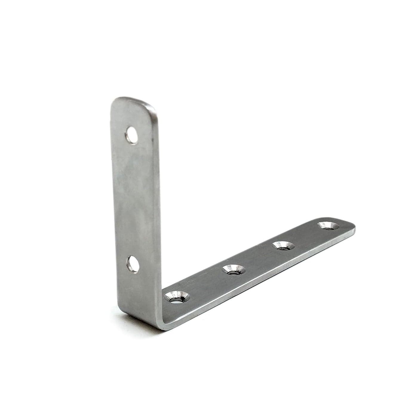 HomesByPlumeria L Shelf Brackets Heavy Duty and Extra Thick Shelving Brackets I Stainless Steel clamp Support I Wall Shelves Brackets with Hardware for DIY 5 x 3 inch