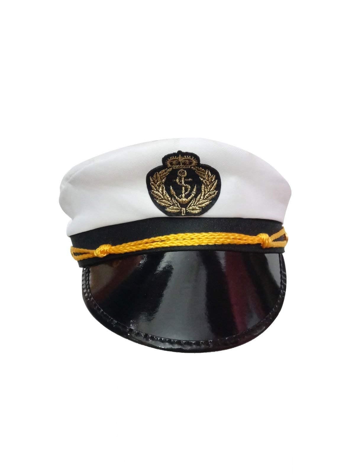 BookMyCostume Buy White Navy Air Force Pilot Officer Cap Accessory for Boys and Men Kids