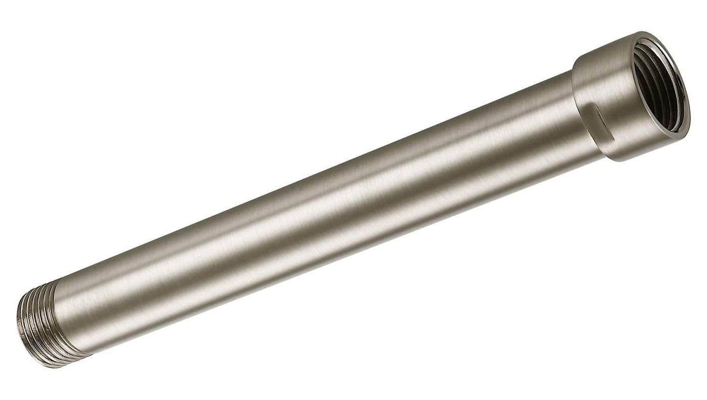 GPromise 7 Inch Solid Brass Shower Arm Extender Lower Shower Head Brushed Nickel