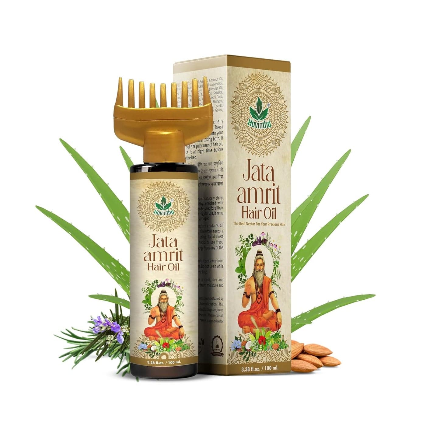 Havintha Jata Amrit Herbal Hair Oil For Men Women 100 Ml Helps Hair Growth Long Shiny Reduces Hair Fall With Rosemary Tea Tree Lavender Castor Oil Ratanjot Neem Leaves Black Seeds