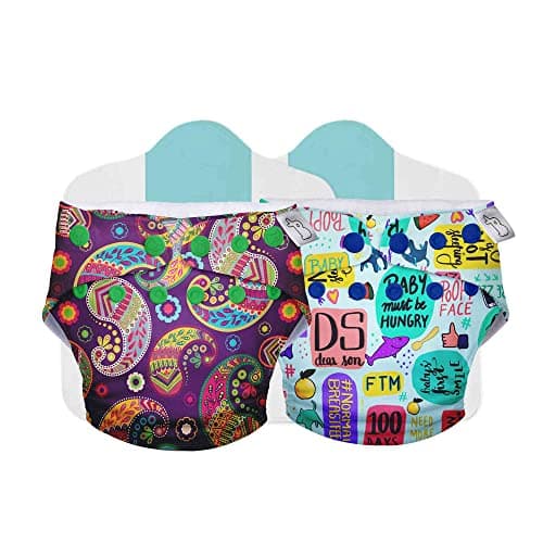 Superbottoms NEW UNO Freesize Cloth Diaper Set of 2| Cloth diaper for babies 3M to 3Y | Washable & Reusable cloth diaper | Comes with cloth diaper insert | 2 Diaper and 2 Organic cotton Soaker