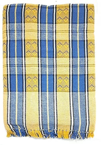 nissi 100% Cotton Checkered Blanket || AC Comforter || Pack of 1 || TC 220 || (Blue)