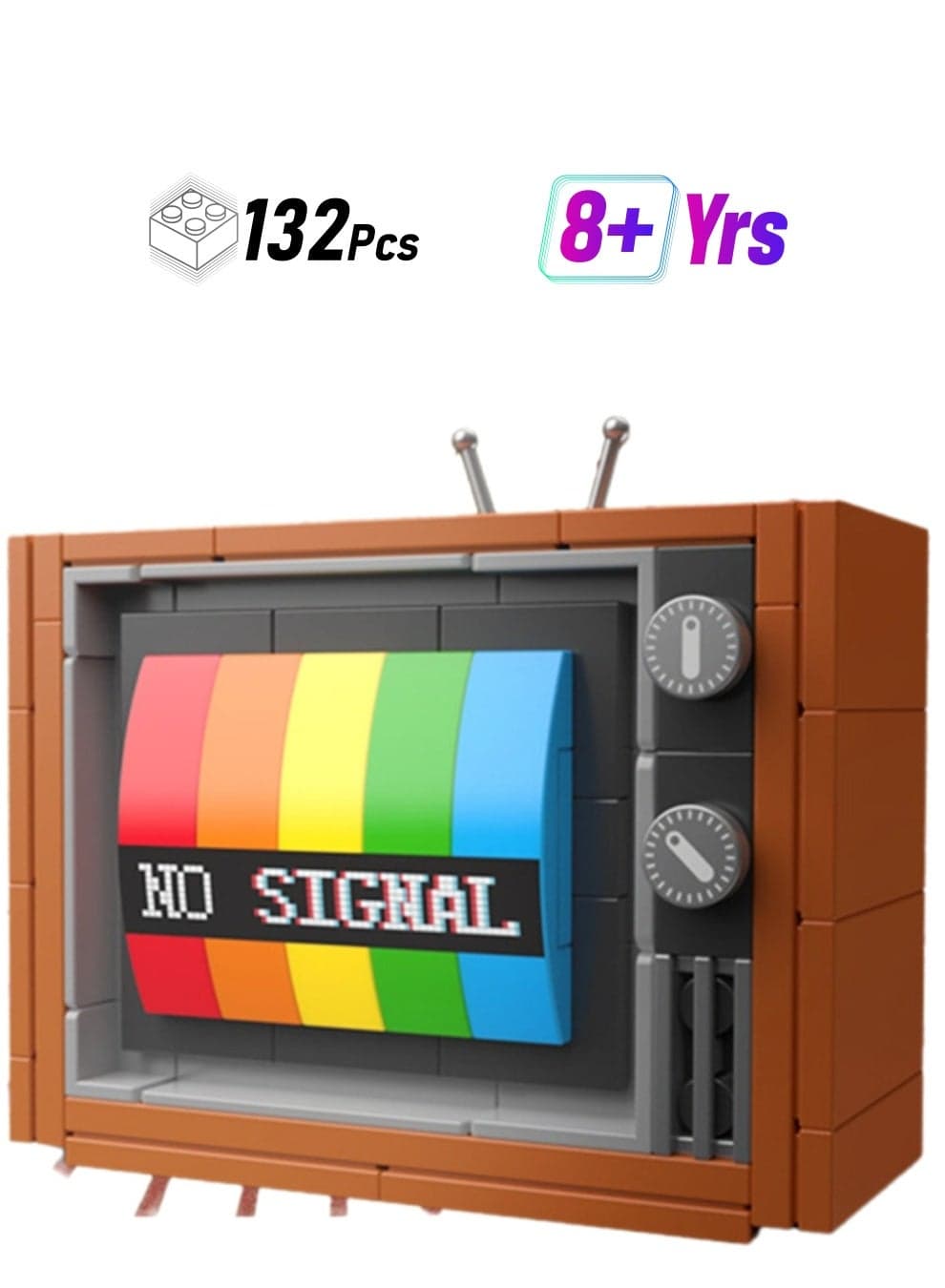 Mini Color Tv 132pcs, Retro Electronic Game Console Set Building Block Toys, Children'S Educational Assembly Model Gifts