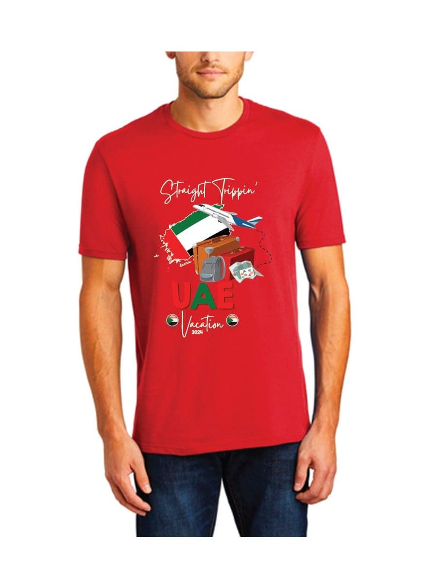 UAE Printed Vacation T-Shirts for Men - Capture Your Arabian Adventure