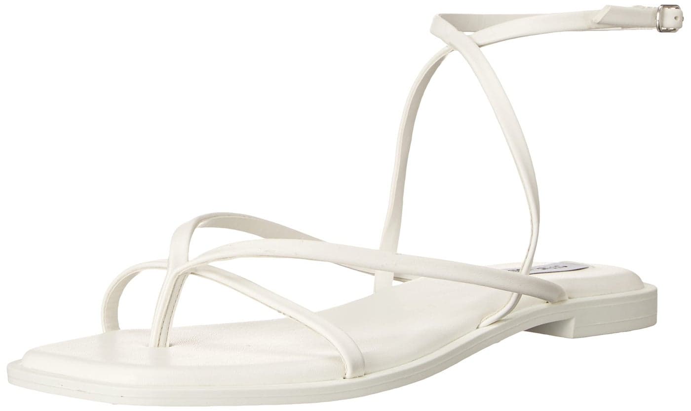 Steve Madden Womens Agree Sandal White 8