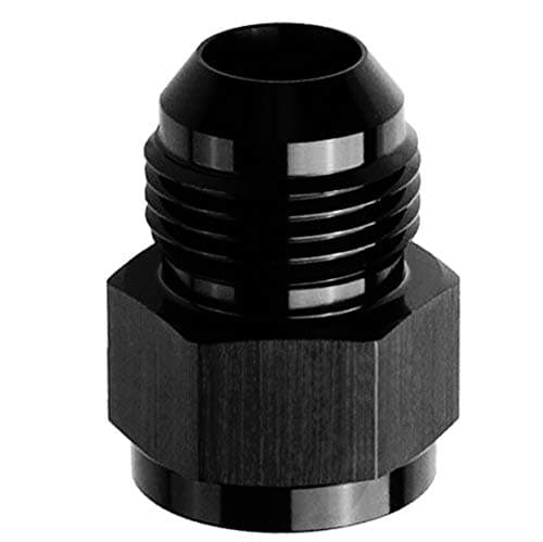 6AN Female to 8AN Male Flare Reducer/Extender Union Fuel Hose Line Fitting Adapters Aluminum Black